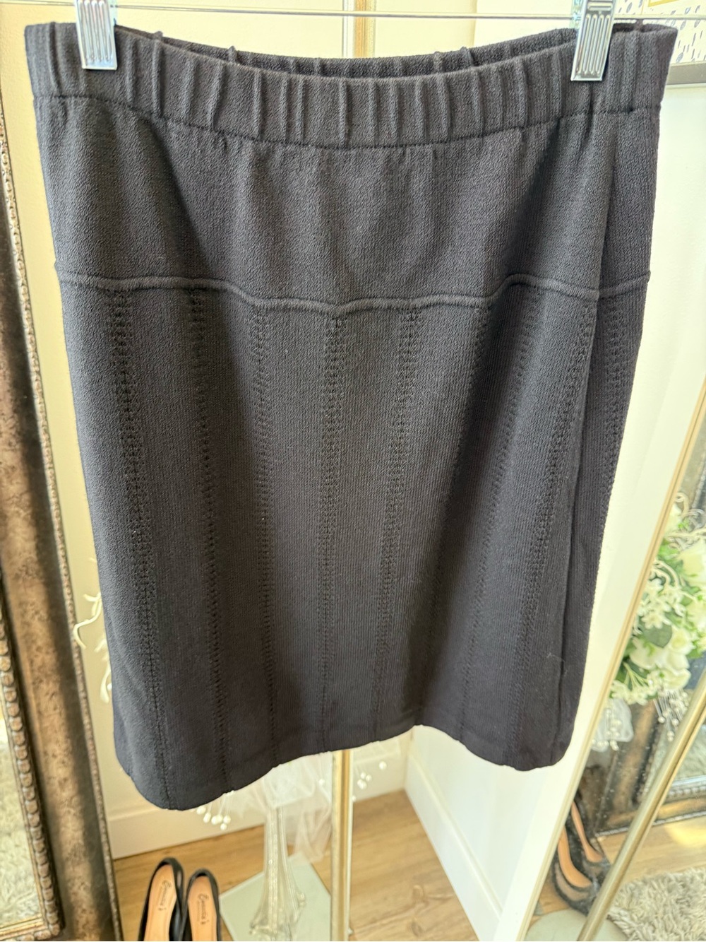 St John Sport Classic Knit Black Women's Skirt
